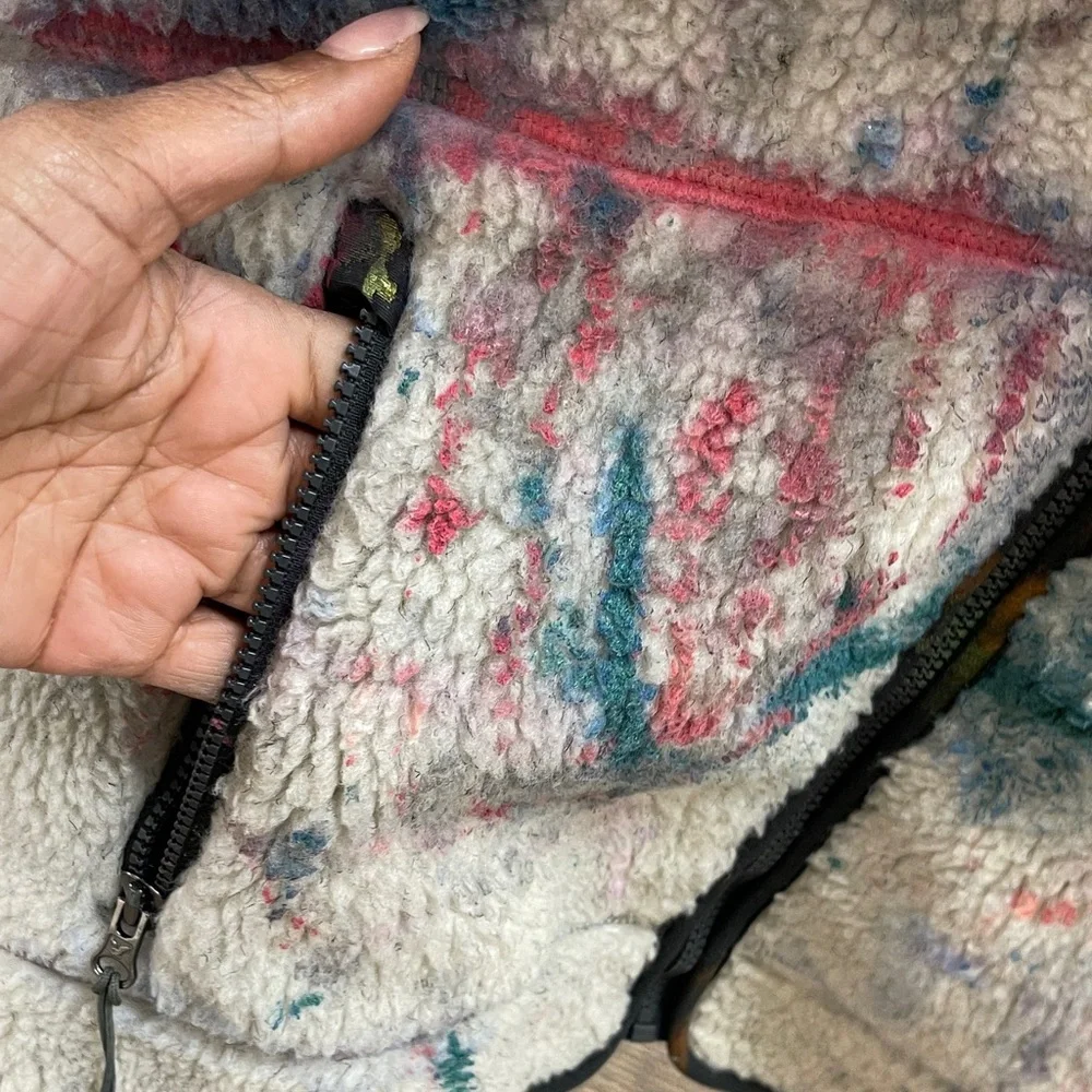 Talk is Sheep Upcycled Fleece Vest with Artistic Design